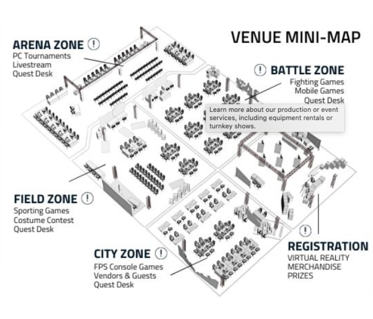 Unified Gaming Fanfest Templated Event Zones